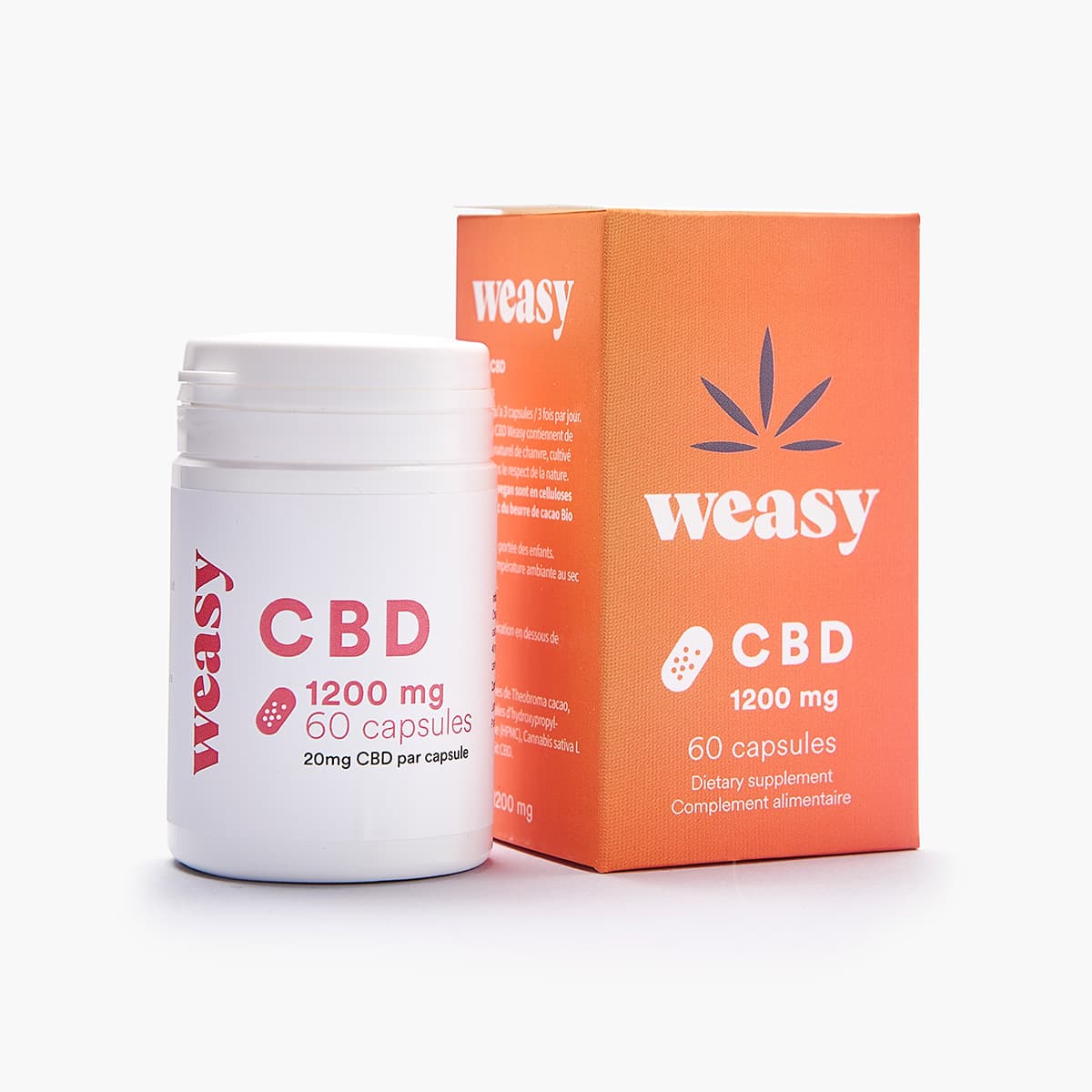 Weasy Capsules de CBD 30 x 20mg